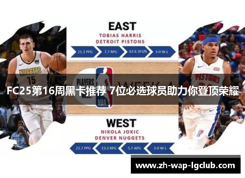 FC25第16周黑卡推荐 7位必选球员助力你登顶荣耀