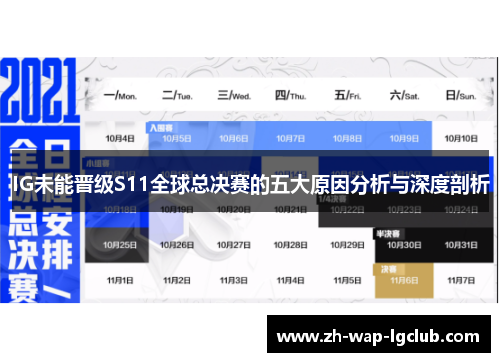 IG未能晋级S11全球总决赛的五大原因分析与深度剖析
